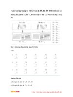 Giải bài tập trang 65 SGK Toán 2: 15, 16, 17, 18 trừ đi một số