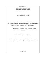 Tội phạm do người chưa thành niên thực hiện trên địa bàn huyện Mê Linh, thành phố Hà Nội: Tình hình, nguyên nhân và giải pháp phòng ngừa