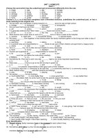 Bài tập trắc nghiệm Tiếng Anh lớp 12