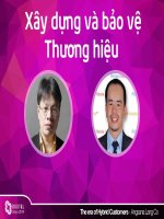 TÀI LIỆU xây DỰNG THƯƠNG HIỆU và QUẢN TRỊ THƯƠNG HIỆU