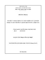 Tổ chức và hoạt động của Viện Nghiên cứu lập pháp thuộc Ủy ban thường vụ Quốc hội ở nước ta hiện nay