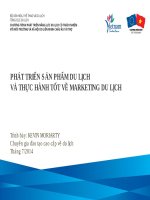 Tài liệu tập huấn về phát triển sản phẩm và thực hành tốt về marketing du lịch