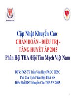 Chẩn đoán   điều trị   tăng huyết áp 2015   PGS trần văn huy 