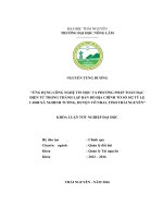 ỨNG DỤNG CÔNG NGHỆ TIN HỌC VÀ PHƯƠNG PHÁP TOÀN ĐẠC ĐIỆN TỬ TRONG THÀNH LẬP BẢN ĐỒ ĐỊA CHÍNH TỜ SỐ 102 TỶ LỆ 1:1000 XÃ NGHINH TƯỜNG, HUYỆN VÕ NHAI, TỈNH THÁI NGUYÊN