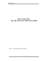 Tiểu luận thi công đúc bê tông cốt thép toàn khối 