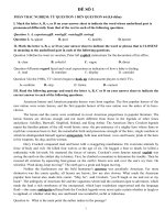 15 đề TỔNG hợp và đáp án