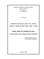 Chính sách dân tộc của đảng trong thời kì đổi mới (1986   2006) 