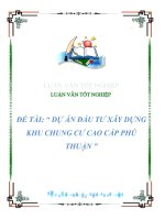 Luận văn dự án đầu tư xây dựng khu chung cư cao cấp phú thuận 