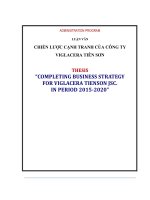 XÂY DỰNG CHIẾN lược CẠNH TRANH của CÔNG TY VIGLACERA TIÊN sơn