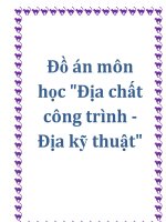 Khóa luận địa chất công trình   địa kỹ thuật 