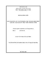 Bảo vệ quyền con người trong việc áp dụng biện pháp tạm giữ, tạm giam từ thực tiễn tỉnh bắc ninh 