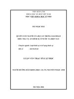 Quyền con người của bị can trong giai đoạn điều tra vụ án hình sự ở nước ta hiện nay