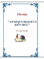 Tiểu luận cơ sở quy hoạch và kiến trúc 