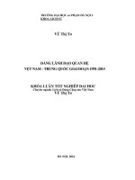 Khoá luận tốt nghiệp Đảng lãnh đạo quan hệ Việt Nam  Trung Quốc giai đoạn 1991  2015