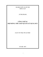 Công chứng hợp đồng thế chấp quyền sử dụng đất