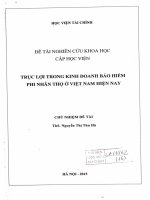 trục lợi trong kinh doanh bảo hiểm phi nhân thọ ở việt nam hiện nay 