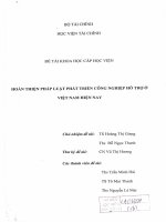 hoàn thiện pháp luật phát triển công nghiệp hổ trợ ở việt nam hiện nay 