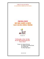 Khóa luận phương pháp đo bóc khối lượng xây dựng công trình 