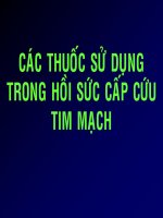 Các thuốc sử dụng trong HSCC tim mạch 