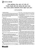 Ảnh hưởng của một số yếu tố công nghệ đến độ nhám bề mặt khi gia công bằng phương pháp điện cực dây