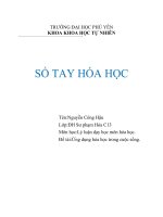 ứng dụng hóa học trong cuộc sống