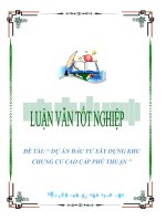 Dự án đầu tư xây dựng khu chung cư cao cấp phú thuận 