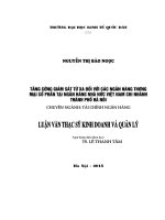 Tăng cường giám sát từ xa đối với các Ngân hàng thương mại cổ phần tại Ngân hàng Nhà nước Việt Nam  Chi nhánh Thành phố Hà Nội