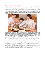 Bữa cơm gia đình giúp dự phòng đái đường