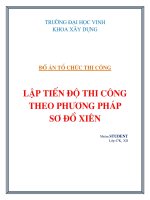 Khóa luận lập tiến độ thi công theo phương pháp sơ đồ xiên 
