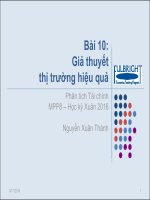 Giả thuyết thị trường hiệu quả   bài giảng phân tích tài chính