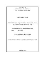 Thực hiện pháp luật về phòng cháy, chữa cháy từ thực tiễn thành phố hà nội 