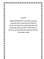 Đánh giá điều kiện đại chất CT dự án đầu tư xây dựng công trình tuyến n2, đoạn km 94+210 đến km 96+363 tân thạnh, mỹ an, đồng tháp mười, tỉnh đồng tháp 