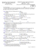 Đề thi giữa học kì 1 môn Hóa học lớp 10 trường THPT Thuận Thành 3, Bắc Ninh năm học 2016 - 2017