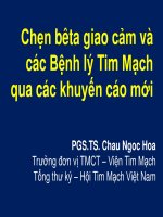 Chẹn beta giao cảm và các bệnh lý tim mạch   PGS châu ngọc hoa 