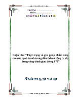 Khóa luận thực trạng và giải pháp nhằm nâng cao sức cạnh tranh trong đấu thầu tại công ty xây dựng công trình giao thông 873 