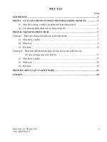 Thiết kế môn học phân tích hoạt động kinh tế