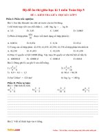 Bộ đề ôn tập thi giữa học kì 1 môn Toán lớp 5