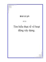 Tiểu luận tìm hiểu thực tế về hoạt động xây dựng 