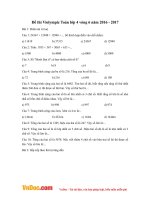 Đề thi Violympic Toán lớp 4 vòng 6 năm 2016 - 2017