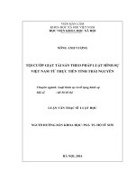 Tội cướp giật tài sản theo pháp luật hình sự Việt Nam từ thực tiễn tỉnh Thái Nguyên