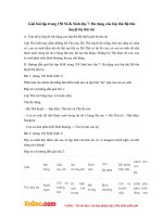 Giải bài tập trang 158 SGK Sinh lớp 7: Đa dạng của lớp thú Bộ thú huyệt bộ thú túi