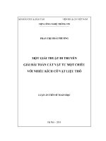 Luận án một giải thuật di truyền giải bài toán cắt vật tư một chiều với nhiều kích cỡ vật liệu thô 