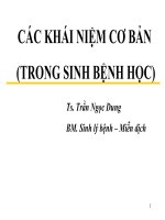 các khái niệm cơ bản trong sinh bệnh học 
