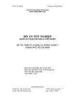Khóa luận thiết kế bản vẽ thi công chung cư đông hưng i, thành phố hồ chí minh 