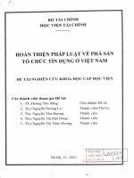 hoàn thiện pháp luật về phá sản tổ chức tín dụng ở việt nam 