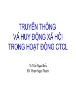 Truyền Thông Và Huy Động Xã HộiTrong Hoạt Động CTCL