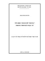 Tín hiệu thẩm mỹ Trăng trong thơ Hàn Mặc Tử