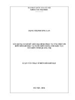 Xây dựng cơ sở dữ liệu địa hình phục vụ ứng phó với biến đổi khí hậu và nước biển dâng cho khu vực ven biển tỉnh quảng trị 