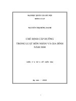 Chế định cấp dưỡng trong luật hôn nhân và gia đình năm 2000 