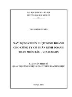 Xây dựng chiến lược kinh doanh cho công ty cổ phần kinh doanh than miền bắc   VINACOMIN 